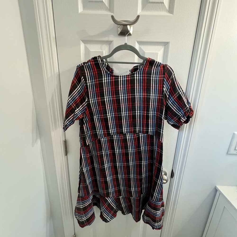 ASOS all soft cotton plaid dress